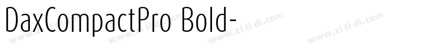 DaxCompactPro Bold字体转换